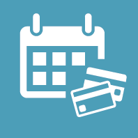 calendar and credit cards icon