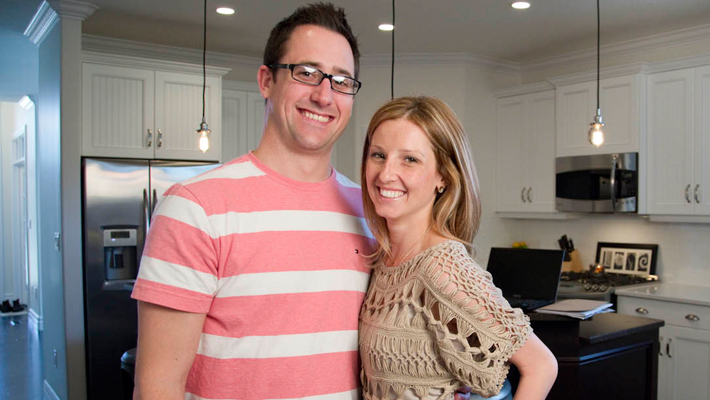 couple standing in kitchen